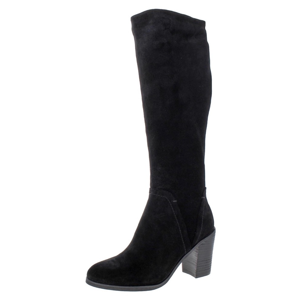 SPLENDID Chester Black Suede Block Heel Boot 9